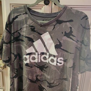 ADIDAS Mens Camo Short Sleeve Jersey T-Shirt (2XL)
